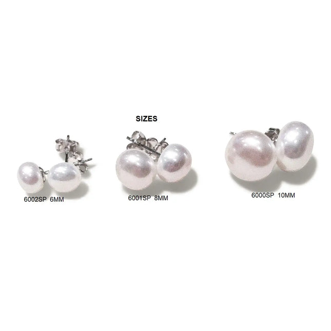 8mm Freshwater Pearl Stud Earrings