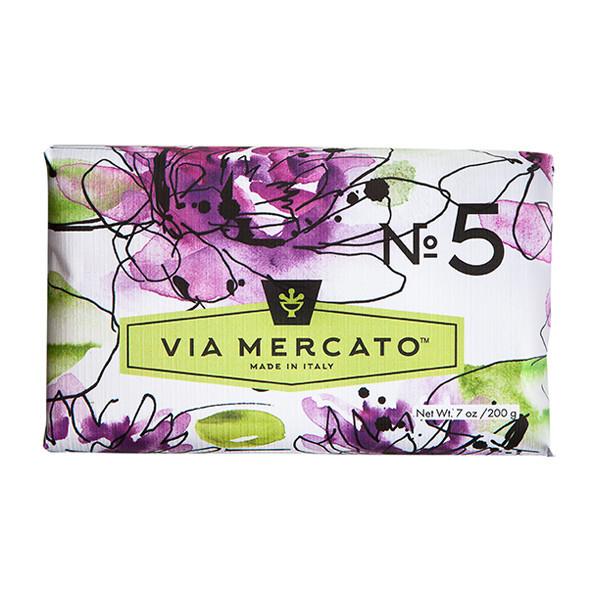 VIA MERCATO- Waterlily and Sandalwood Bar Soap - 200G