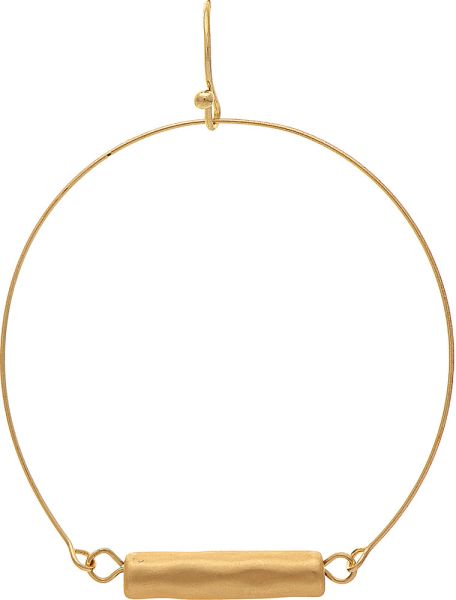 Metal Bar Center Circle Earring