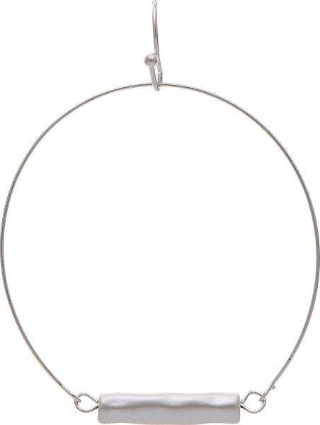 Metal Bar Center Circle Earring