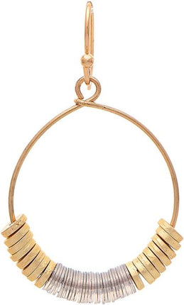 Gold Disc Bead Earring