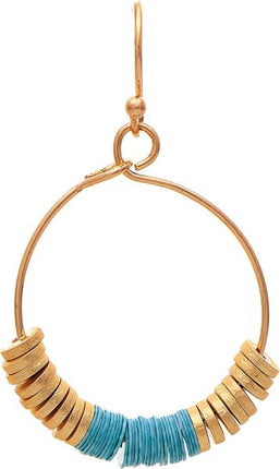 Gold Disc Bead Earring