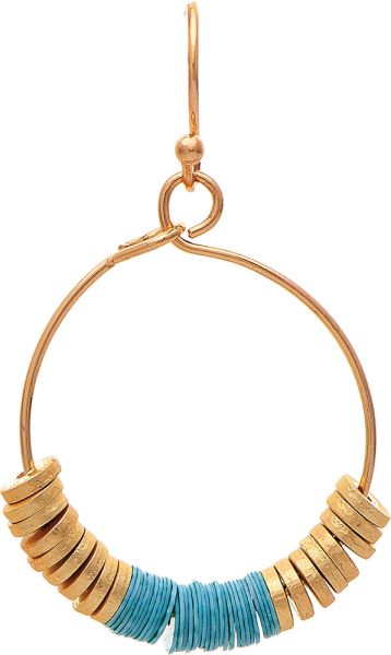 Gold Disc Bead Earring