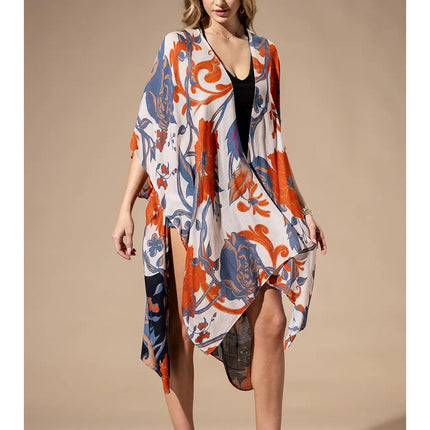 Urbanista Orange Blue Multi Kimono