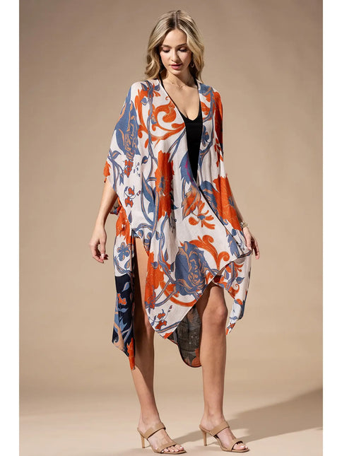 Urbanista Orange Blue Multi Kimono