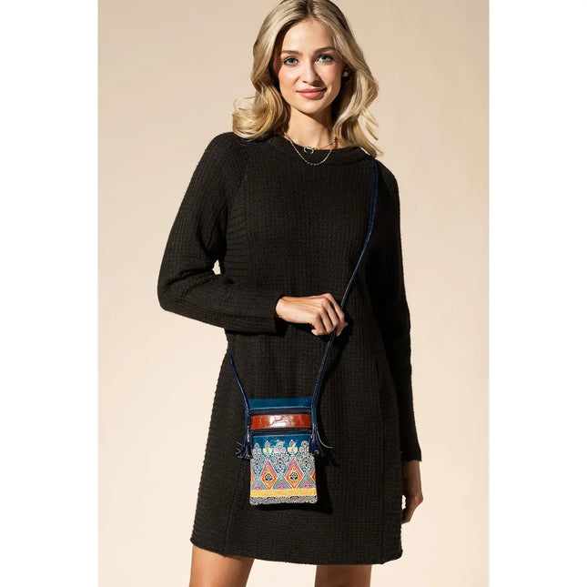Urbanista Hand-Painted Genuine Leather Cellphone Bag