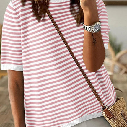 NINEXIS Contrast Trim Knit Top