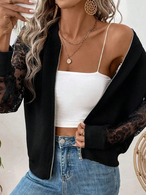 NINEXIS Lace Baseball Jacket
