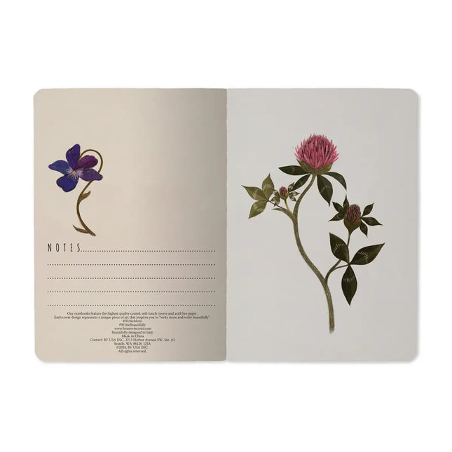 BV by Bruno Visconti Small Notebook Symmetrical Floral