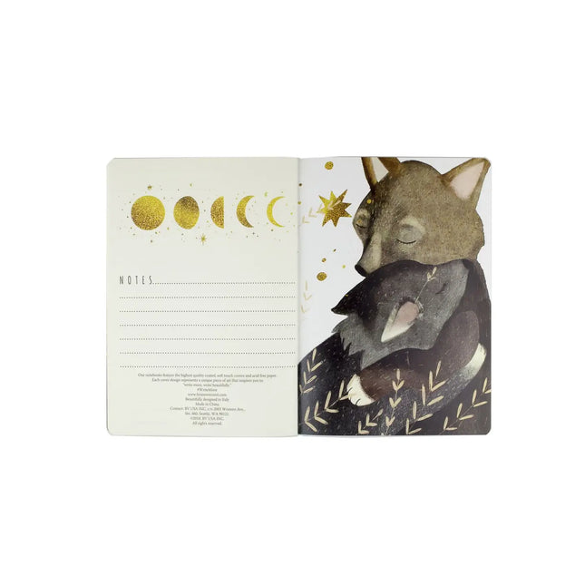 BV by Bruno Visconti A5 Notebook - The Wolf Cub and the Moon