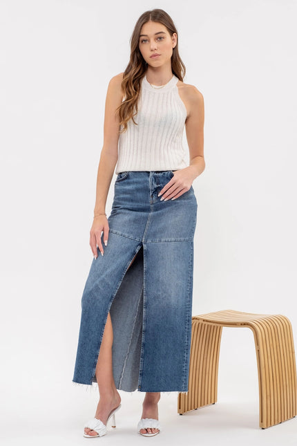 BLU PEPPER Halter Crochet Knit Tank