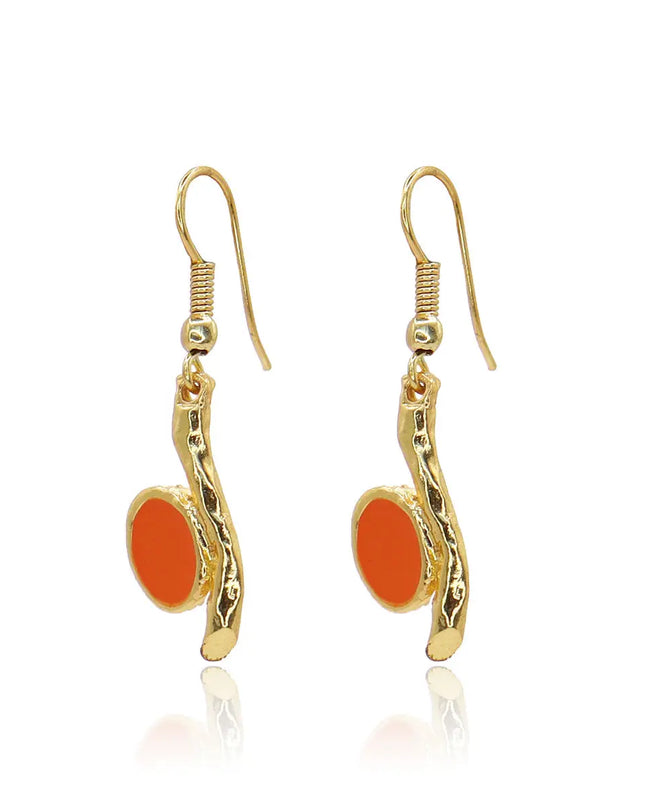 Enamel Sculpted Branch Earring