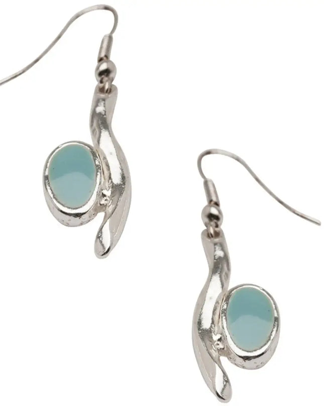 Enamel Sculpted Branch Earring