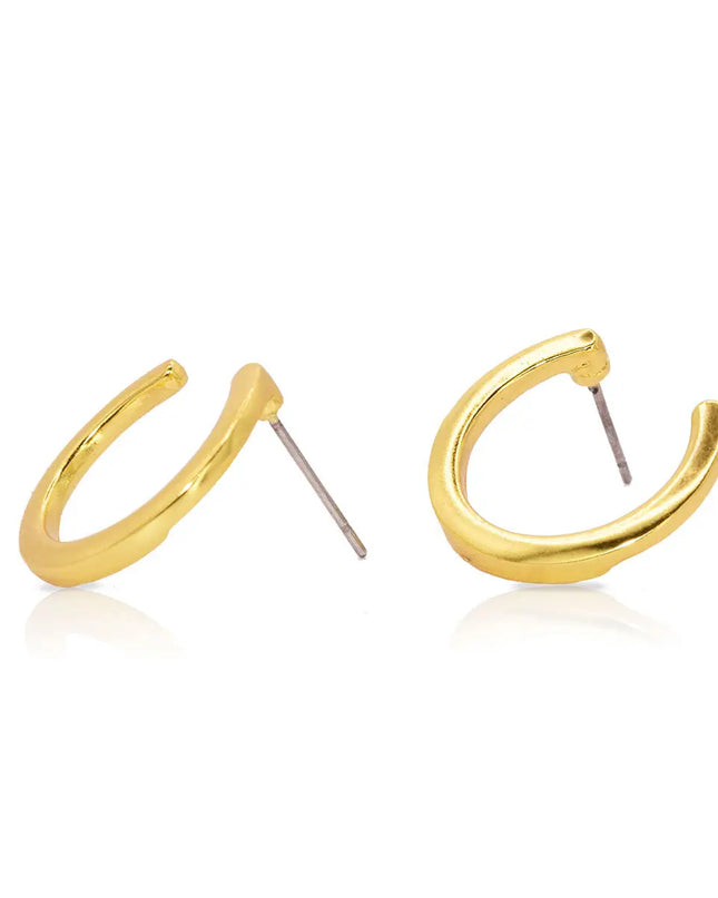 Half Circle Stud Earrings