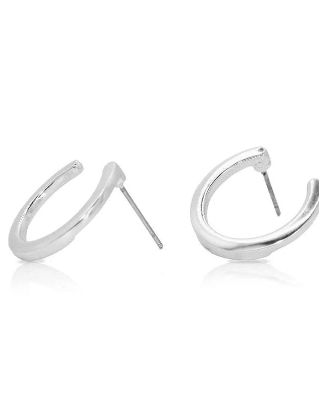 Half Circle Stud Earrings