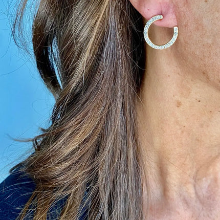 Half Circle Stud Earrings