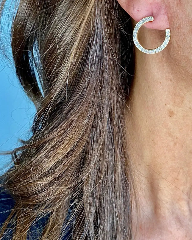 Half Circle Stud Earrings