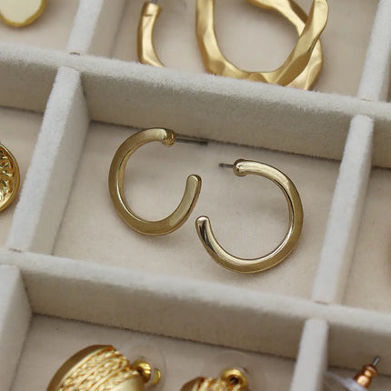 Half Circle Stud Earrings