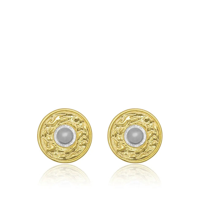 Roman Coin Stud Earrings