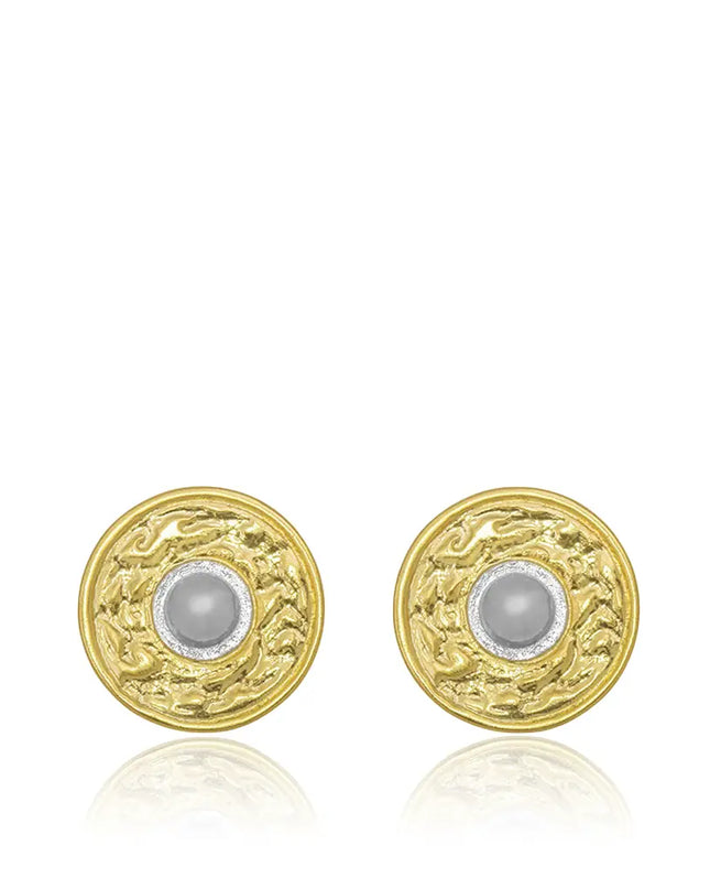 Roman Coin Stud Earrings