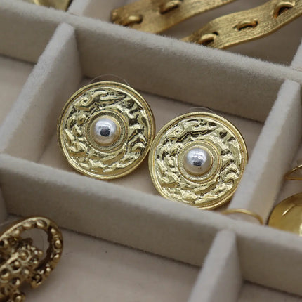 Roman Coin Stud Earrings
