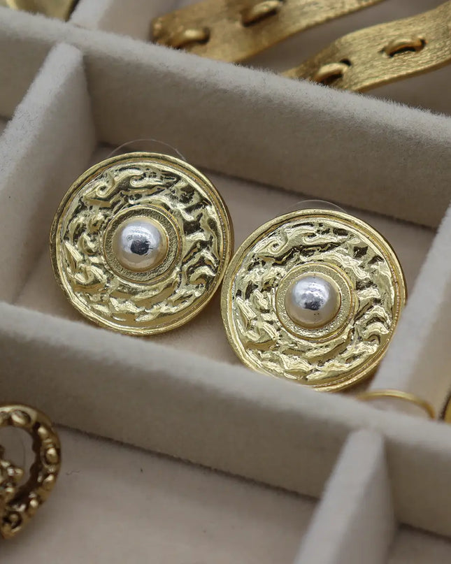 Roman Coin Stud Earrings