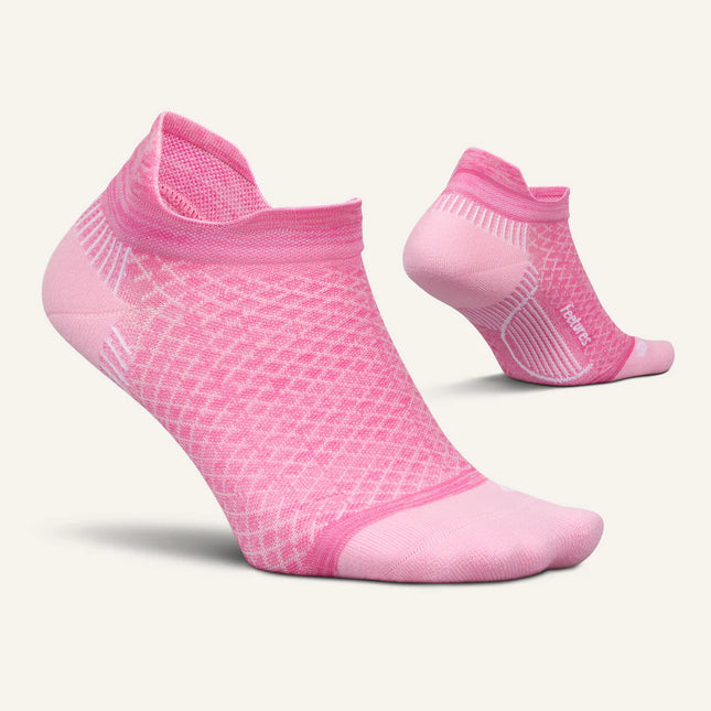 Feetures Plantar Fasciitis Relief Sock Light Cushion Tab - Wild Rose