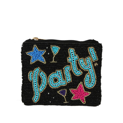 Ladies Fully Beaded Party Theme Coin Purse
