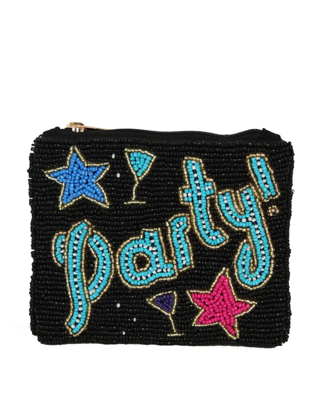 Ladies Fully Beaded Party Theme Coin Purse