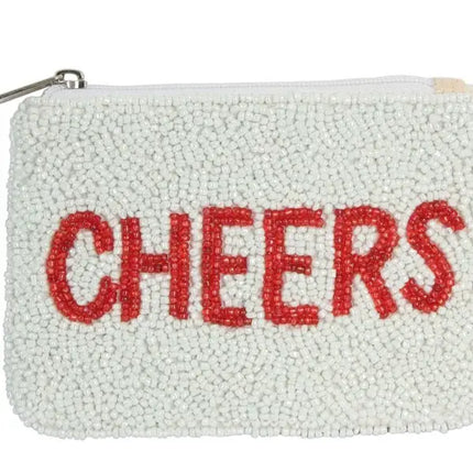 Ladies Fully Beaded Cheers Theme Coin Purse