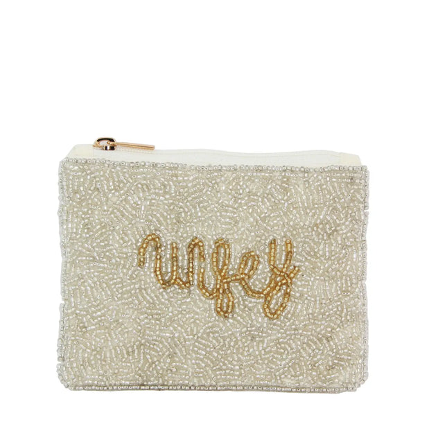 Ladies Wifey Fully Beaded Fashion Coin Purse