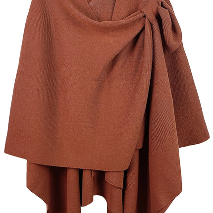 Hana Solid Ruana with Shoulder Strap