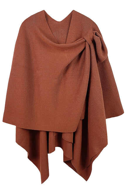 Hana Solid Ruana with Shoulder Strap
