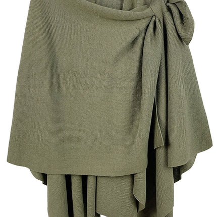 Hana Solid Ruana with Shoulder Strap