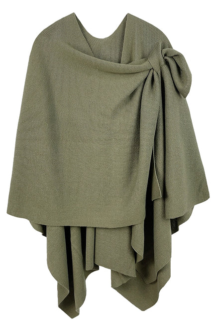 Hana Solid Ruana with Shoulder Strap
