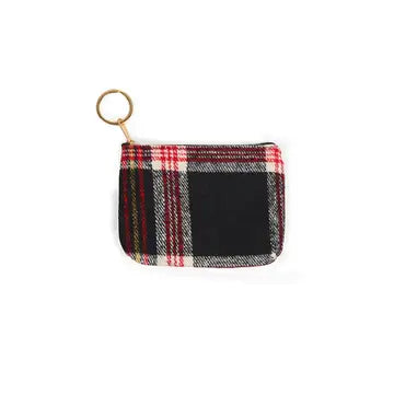 Hana Plaid Pattern Coin Purse