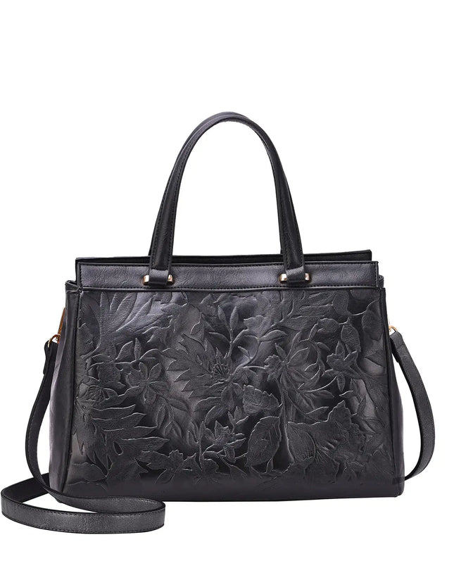 MELLOW WORLD Salome 3D Embossed Floral Satchel