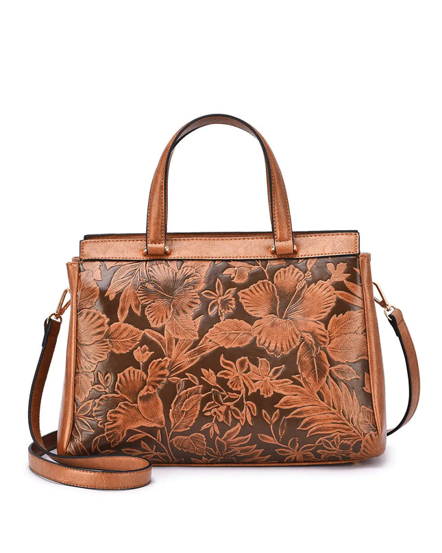 MELLOW WORLD Salome 3D Embossed Floral Satchel