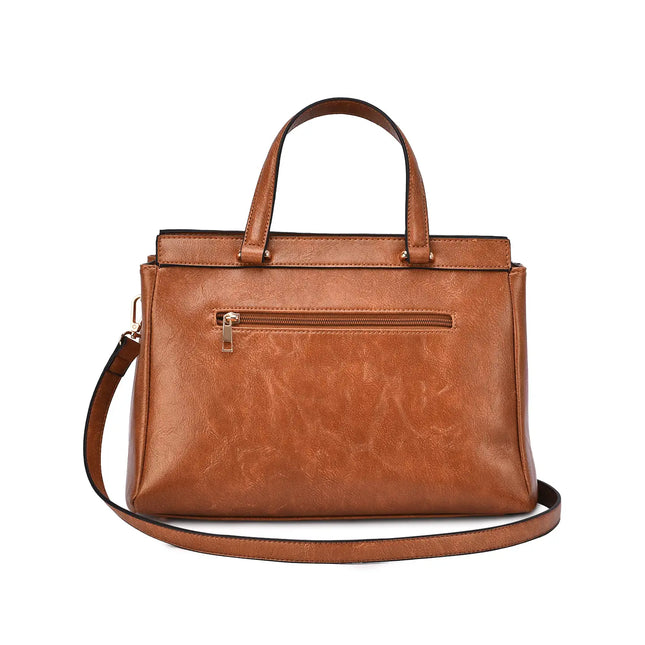 MELLOW WORLD Salome 3D Embossed Floral Satchel