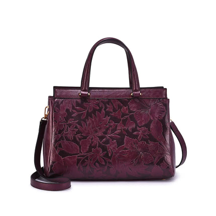 MELLOW WORLD Salome 3D Embossed Floral Satchel