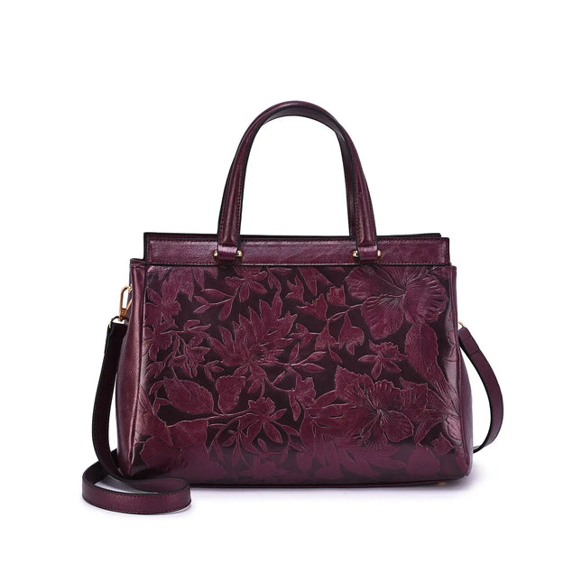 MELLOW WORLD Salome 3D Embossed Floral Satchel