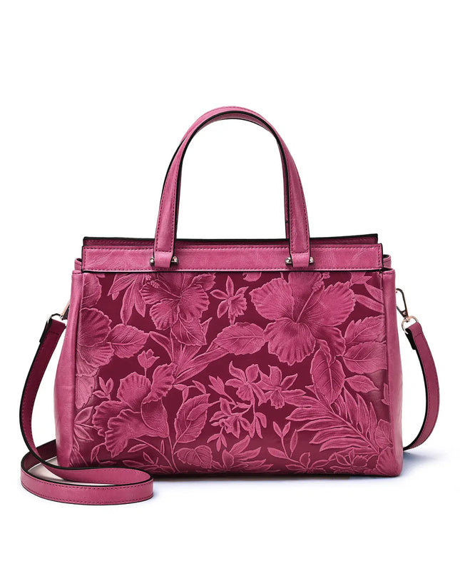 MELLOW WORLD Salome 3D Embossed Floral Satchel