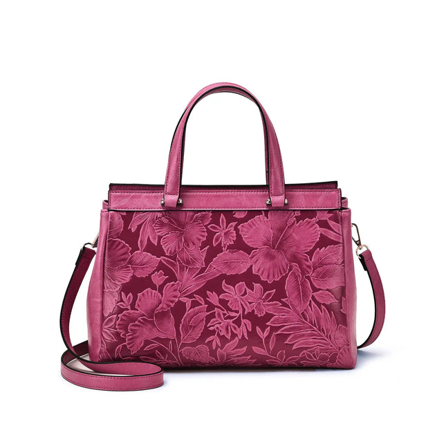 MELLOW WORLD Salome 3D Embossed Floral Satchel