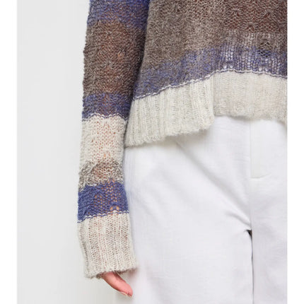 MUSTARD SEED Multi Knit Top - Blue Multi