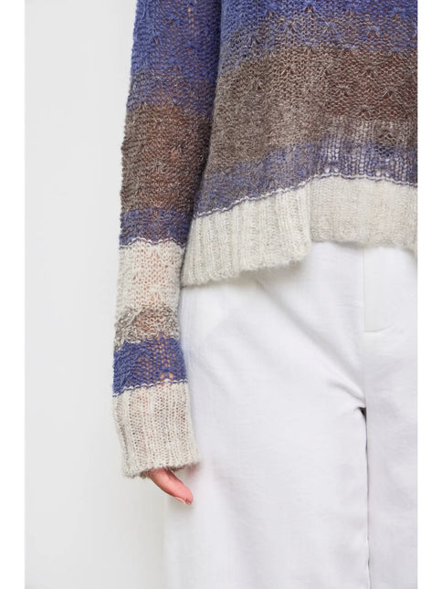 MUSTARD SEED Multi Knit Top - Blue Multi
