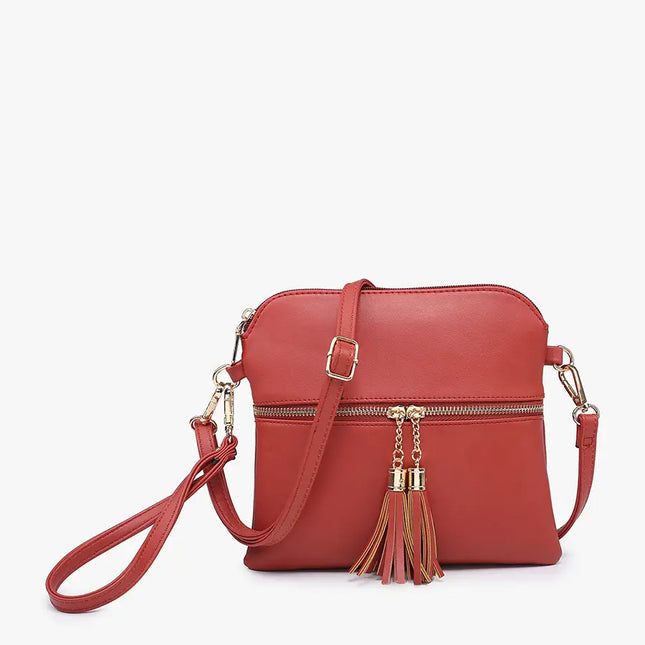 JEN & CO Tara Double Zip Crossbody Bag/Wristlet