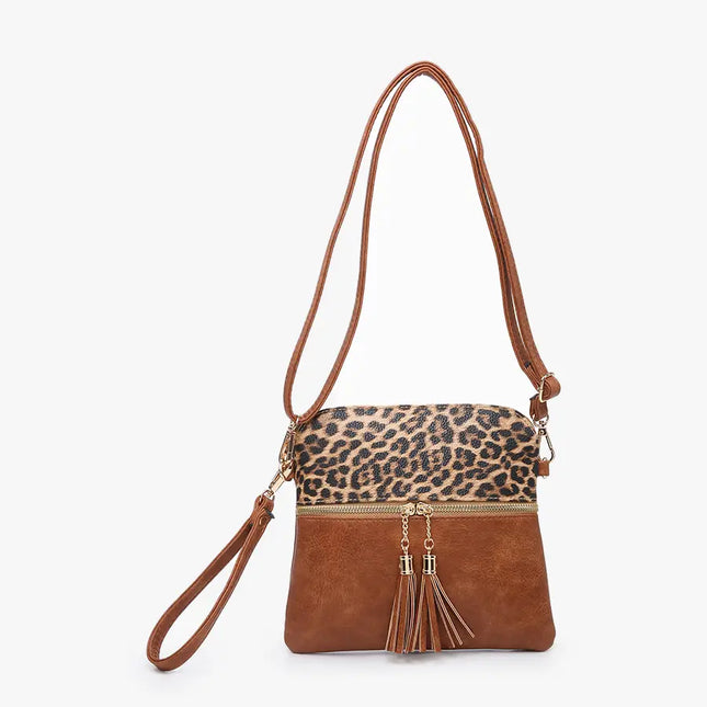 JEN & CO Tara Double Zip Crossbody Bag/Wristlet