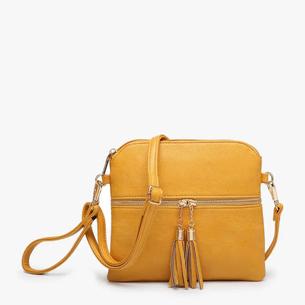 JEN & CO Tara Double Zip Crossbody Bag/Wristlet
