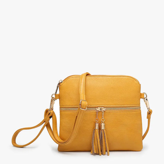 JEN & CO Tara Double Zip Crossbody Bag/Wristlet