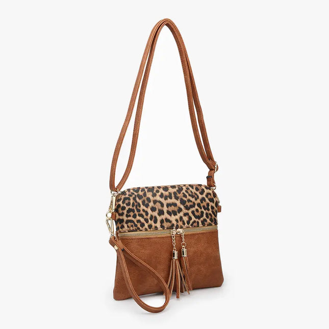 JEN & CO Tara Double Zip Crossbody Bag/Wristlet